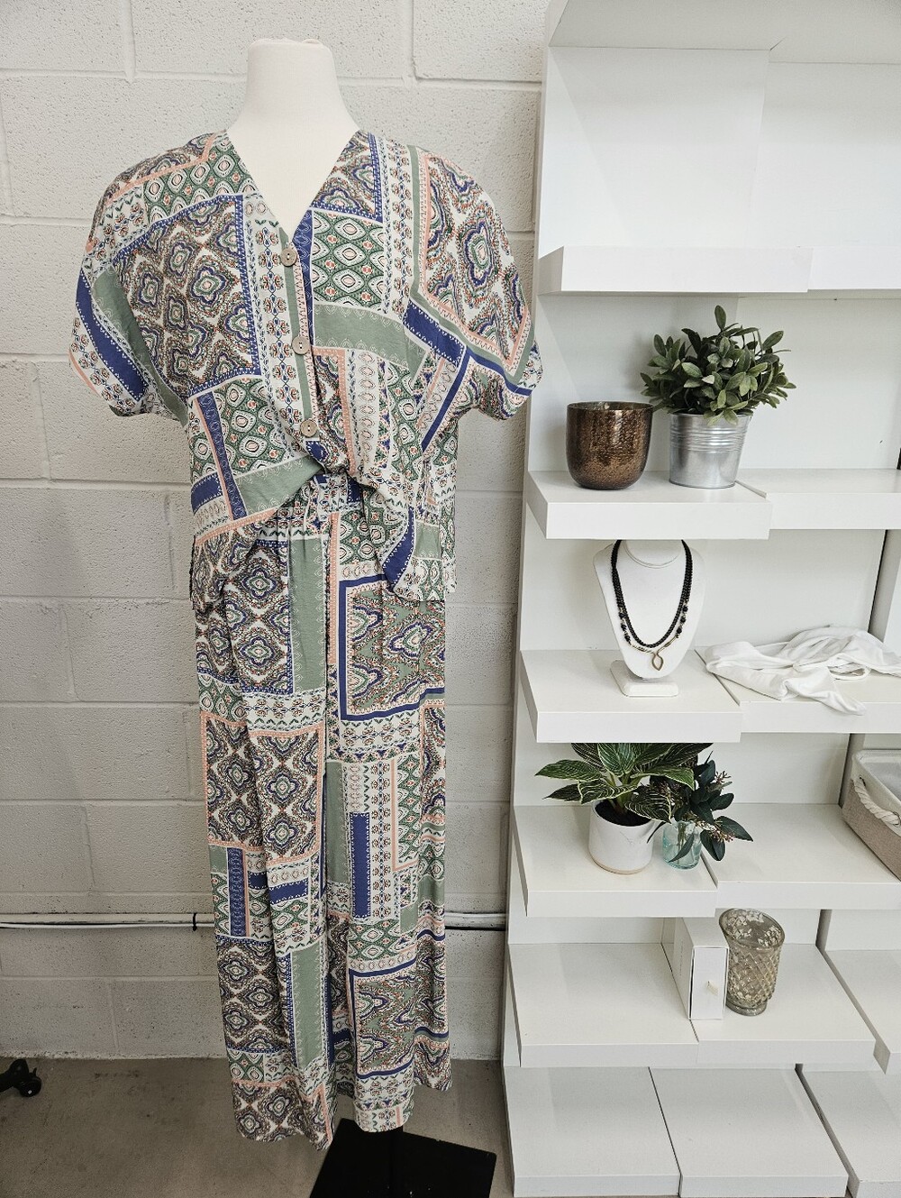 Scarf Print Trouser Set